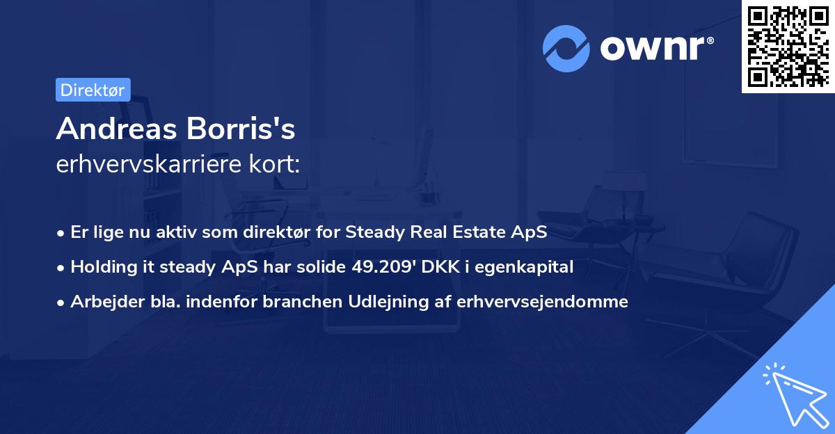 Andreas Borris's erhvervskarriere kort