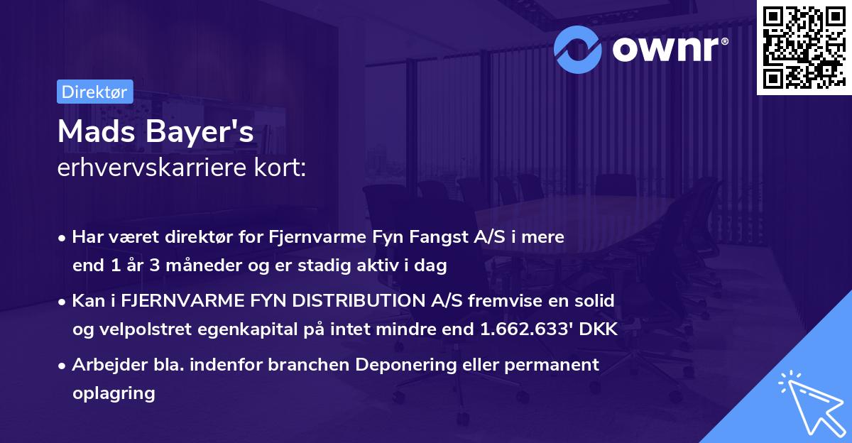 Mads Bayer's erhvervskarriere kort