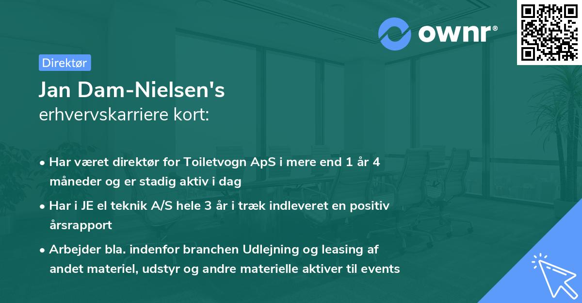 Jan Dam-Nielsen's erhvervskarriere kort