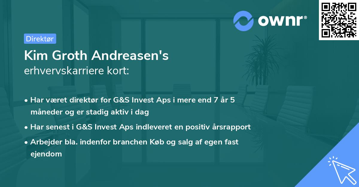 Kim Groth Andreasen's erhvervskarriere kort
