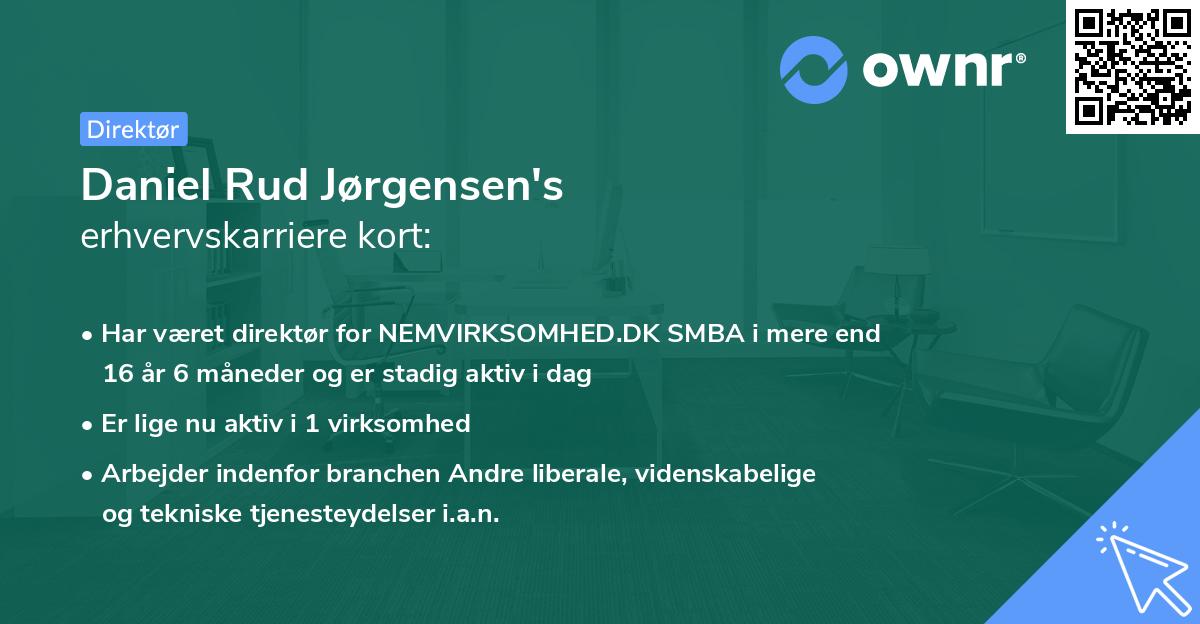 Daniel Rud Jørgensen's erhvervskarriere kort
