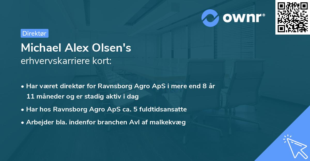 Michael Alex Olsen's erhvervskarriere kort