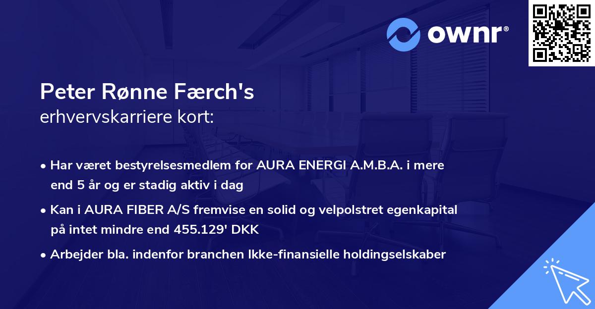 Peter Rønne Færch's erhvervskarriere kort