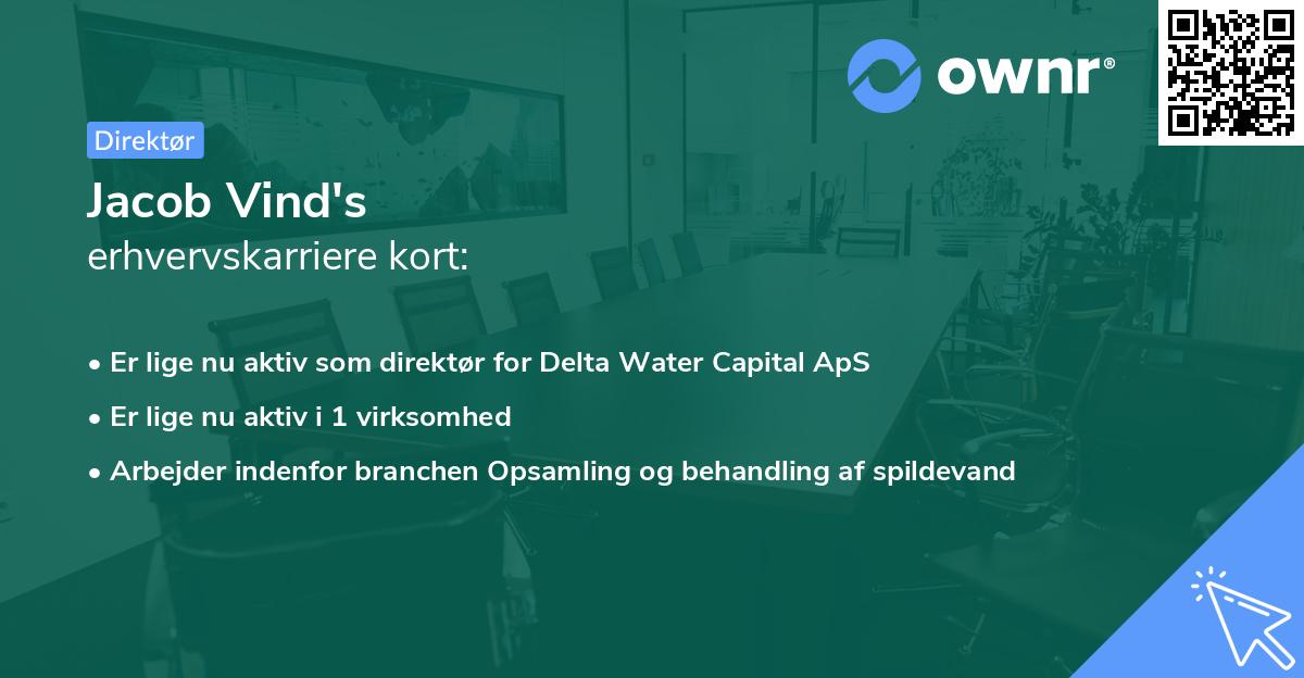 Jacob Vind's erhvervskarriere kort