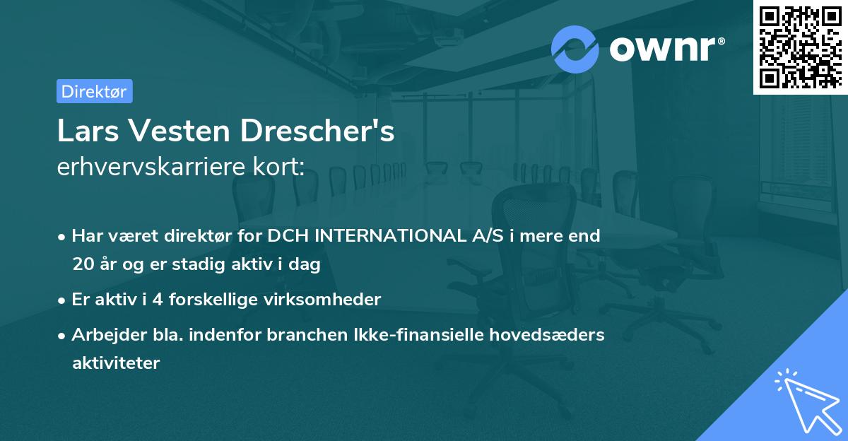 Lars Vesten Drescher's erhvervskarriere kort