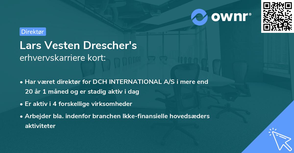 Lars Vesten Drescher's erhvervskarriere kort