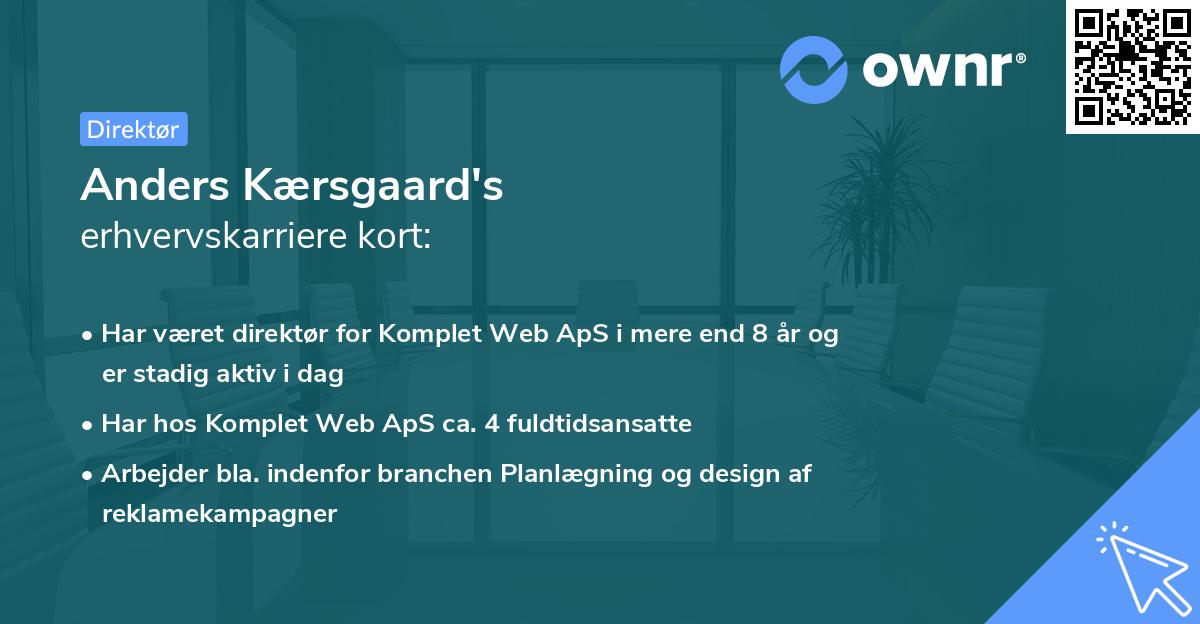 Anders Kærsgaard's erhvervskarriere kort
