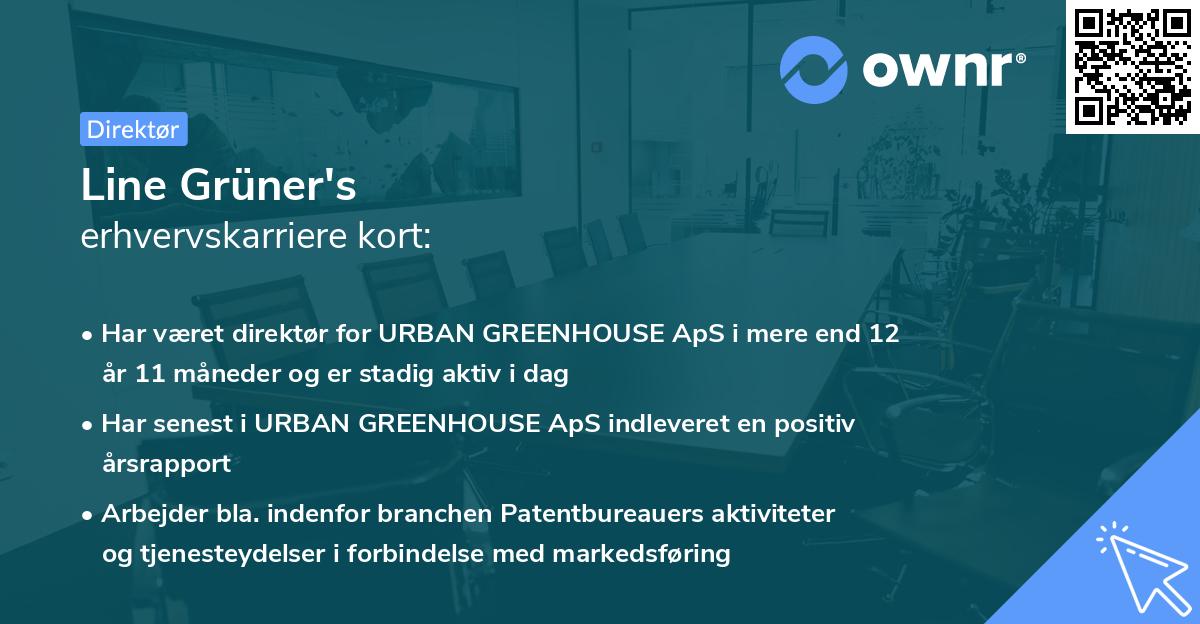 Line Grüner's erhvervskarriere kort