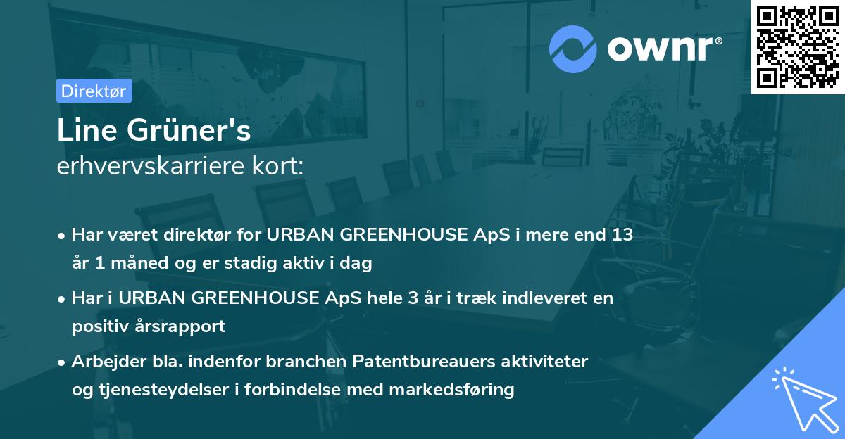 Line Grüner's erhvervskarriere kort