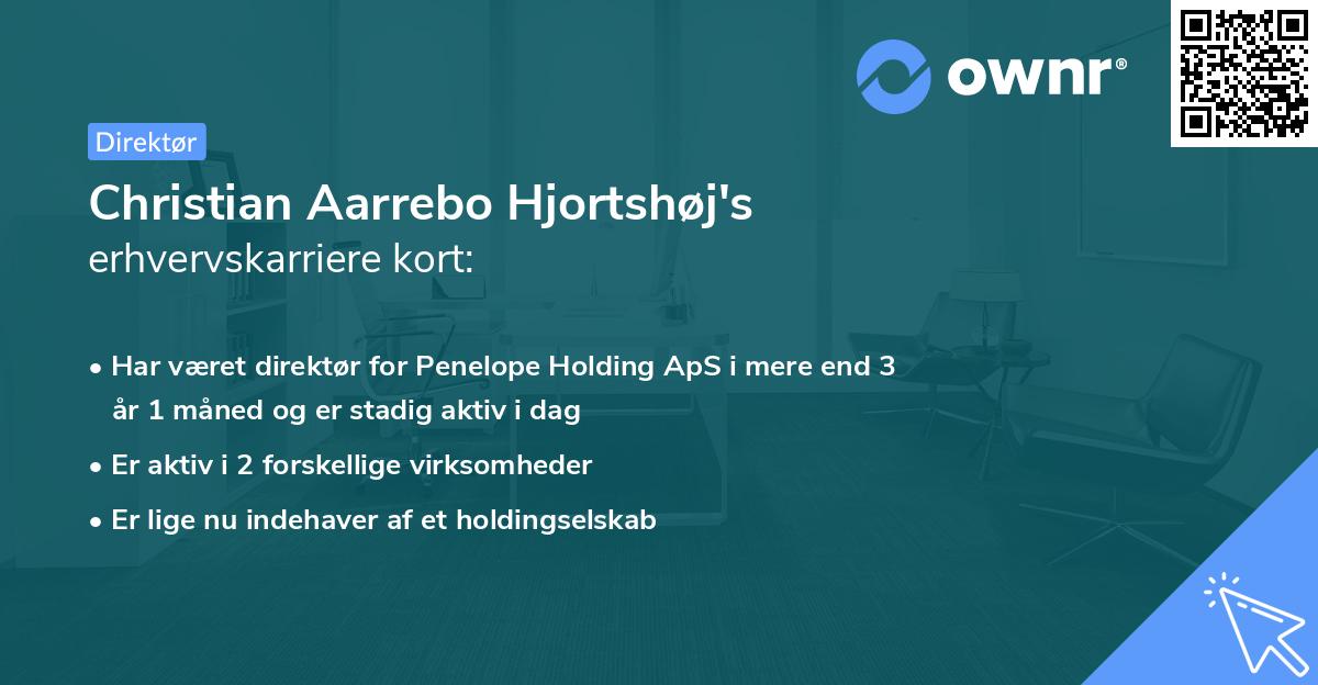 Christian Aarrebo Hjortshøj's erhvervskarriere kort