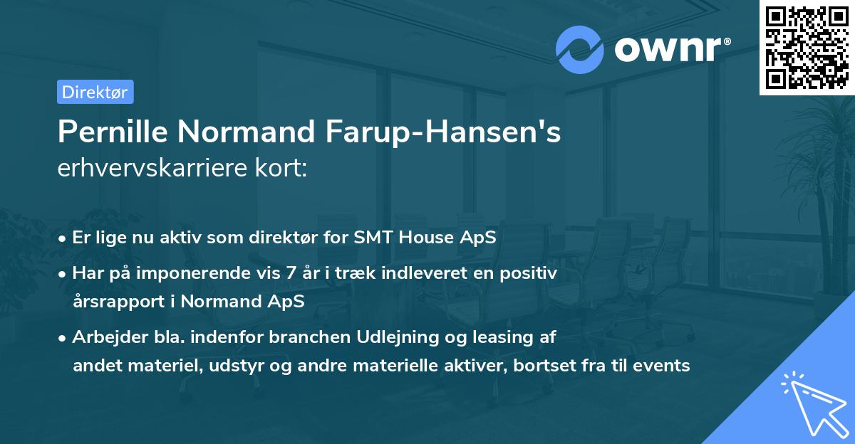 Pernille Normand Farup-Hansen's erhvervskarriere kort