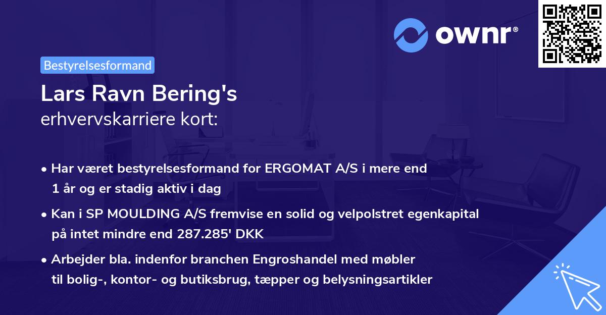 Lars Ravn Bering's erhvervskarriere kort