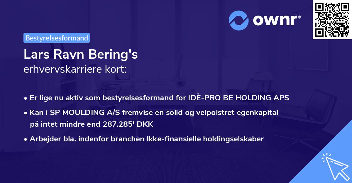 Lars Ravn Bering's erhvervskarriere kort