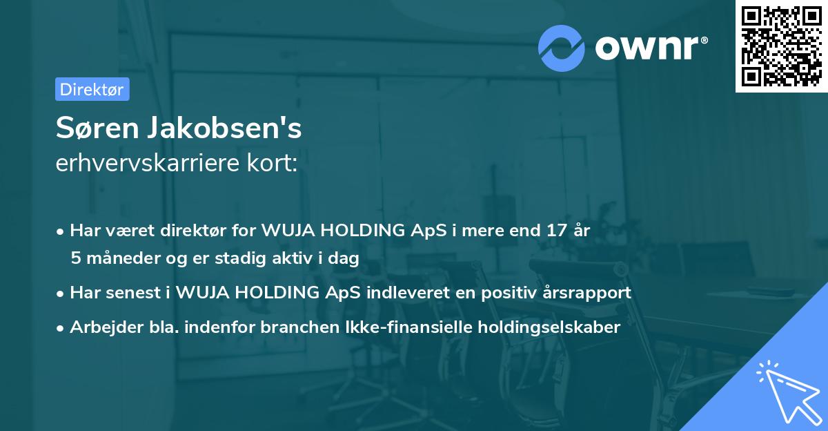 Søren Jakobsen's erhvervskarriere kort