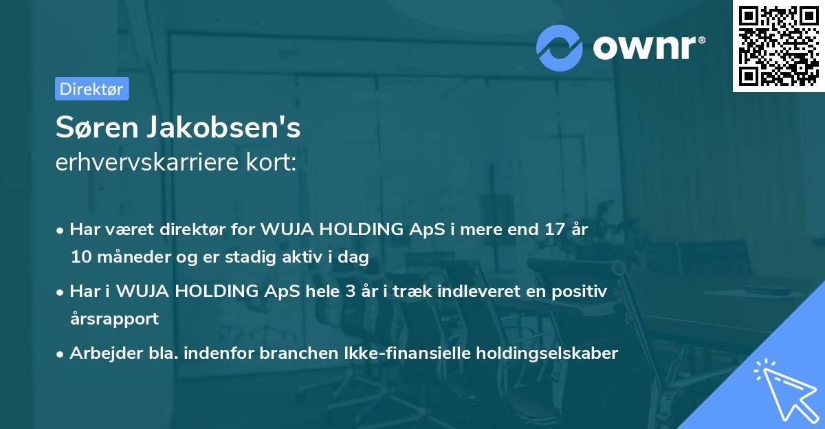 Søren Jakobsen's erhvervskarriere kort