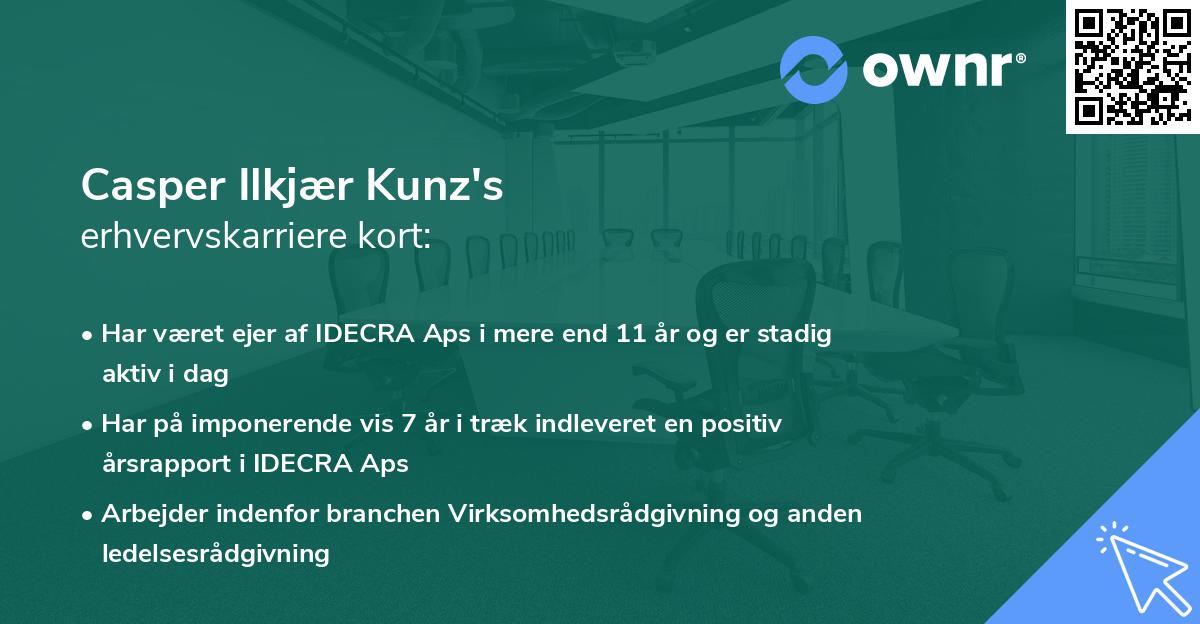 Casper Ilkjær Kunz's erhvervskarriere kort