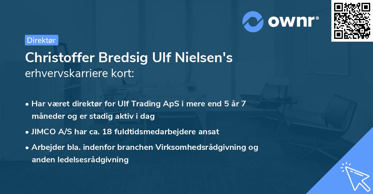 Christoffer Bredsig Ulf Nielsen's erhvervskarriere kort