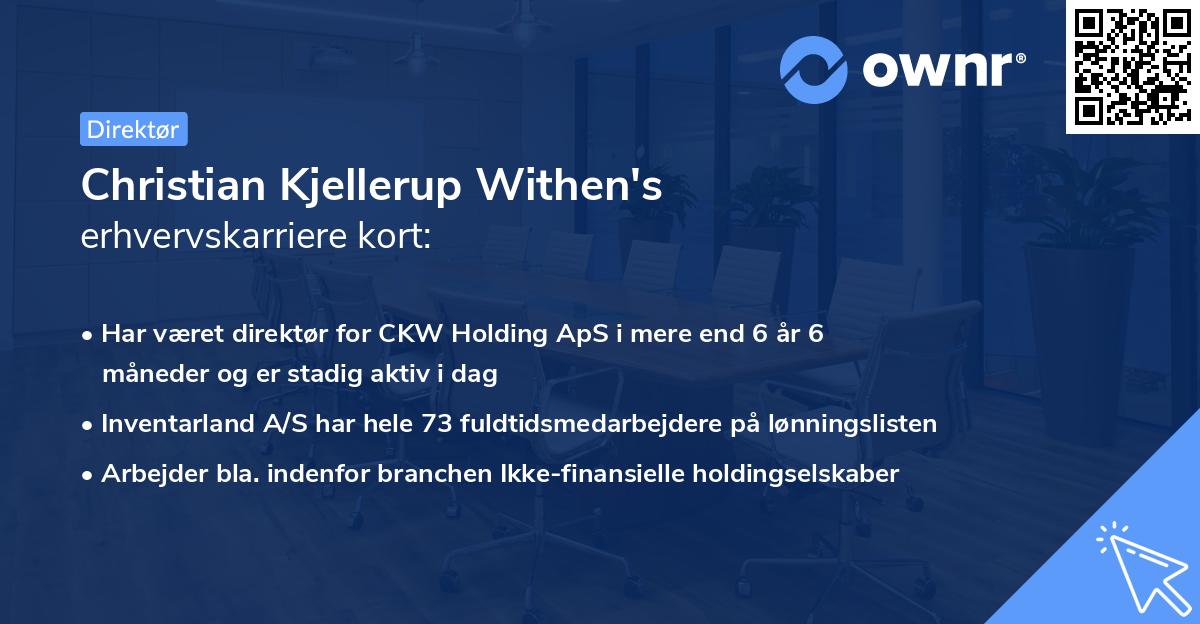 Christian Kjellerup Withen's erhvervskarriere kort