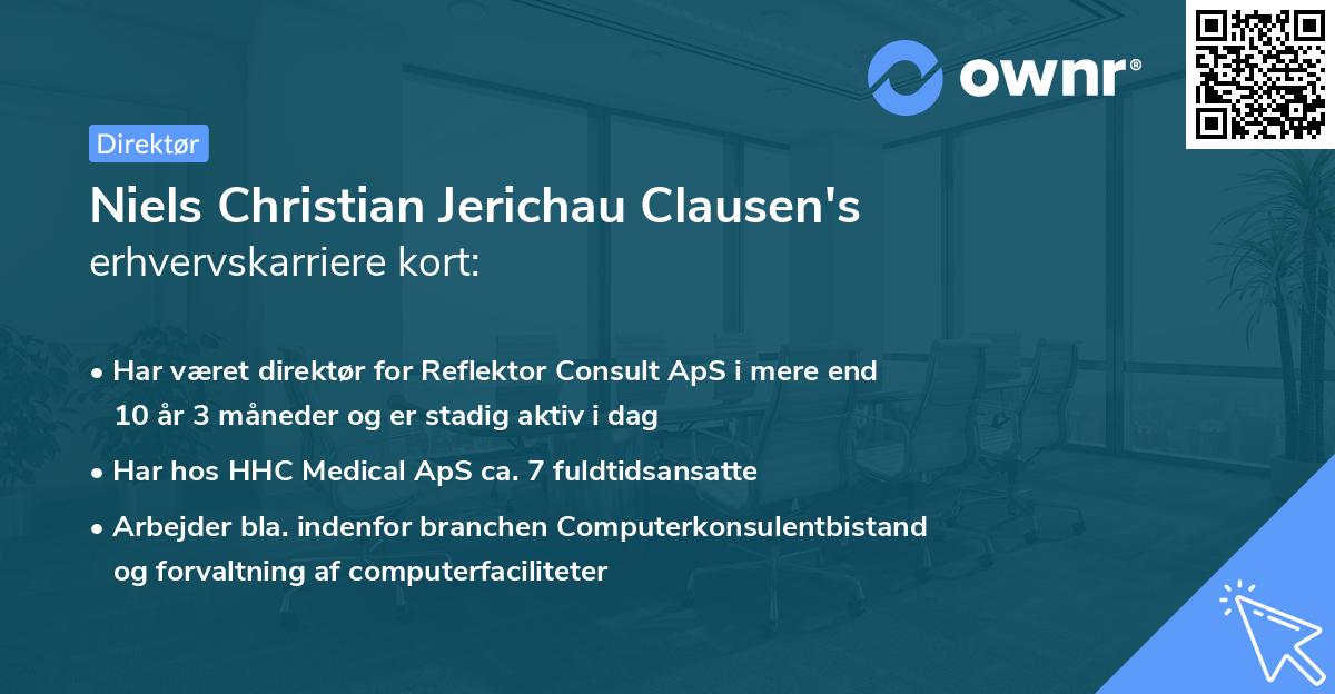 Niels Christian Jerichau Clausen's erhvervskarriere kort