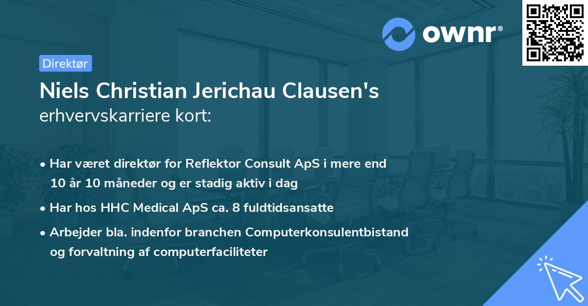Niels Christian Jerichau Clausen's erhvervskarriere kort