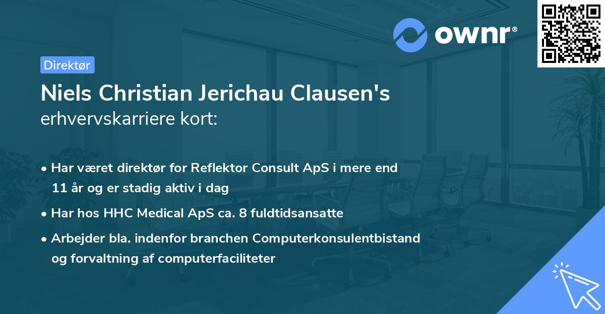 Niels Christian Jerichau Clausen's erhvervskarriere kort