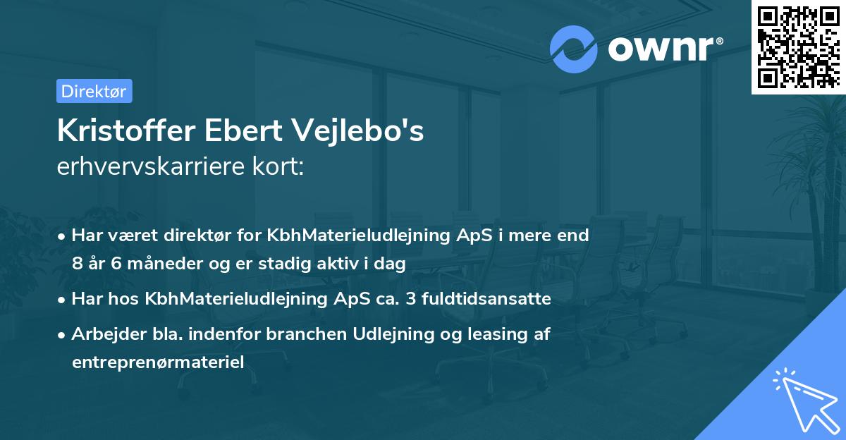 Kristoffer Ebert Vejlebo's erhvervskarriere kort