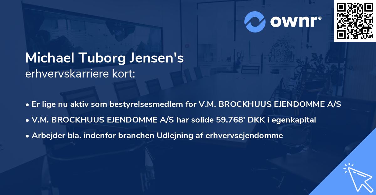 Michael Tuborg Jensen's erhvervskarriere kort
