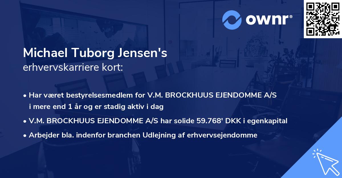 Michael Tuborg Jensen's erhvervskarriere kort