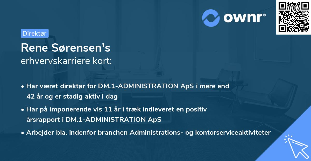 Rene Sørensen's erhvervskarriere kort