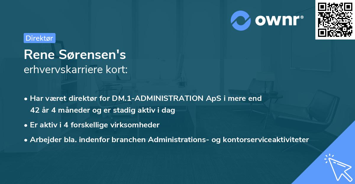 Rene Sørensen's erhvervskarriere kort