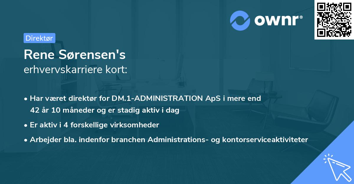 Rene Sørensen's erhvervskarriere kort