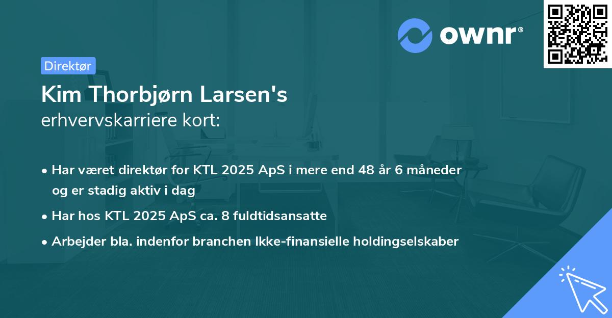 Kim Thorbjørn Larsen's erhvervskarriere kort