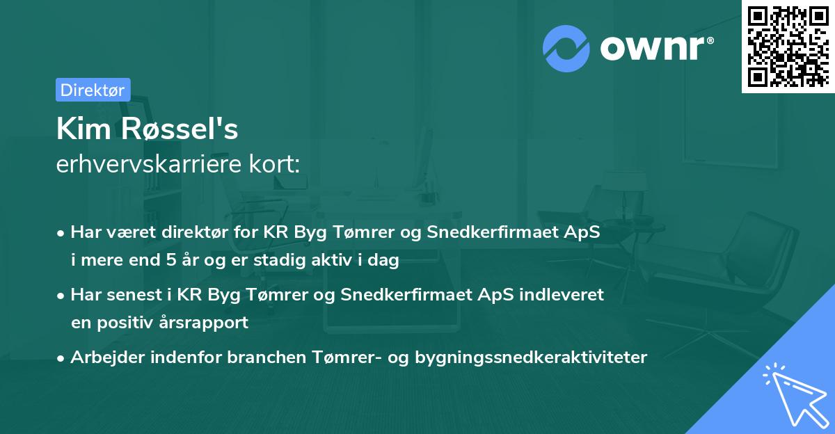 Kim Røssel's erhvervskarriere kort