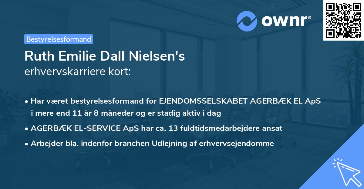 Ruth Emilie Dall Nielsen's erhvervskarriere kort