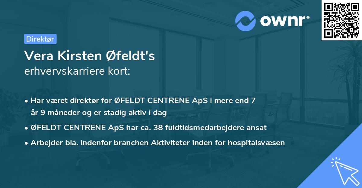 Vera Kirsten Øfeldt's erhvervskarriere kort