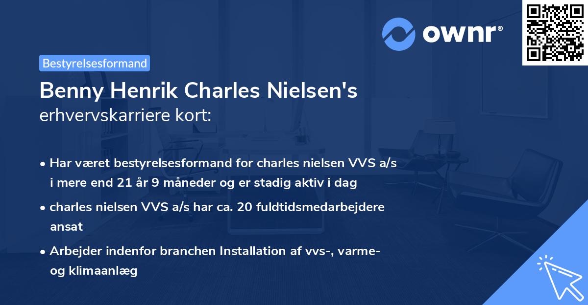 Benny Henrik Charles Nielsen's erhvervskarriere kort