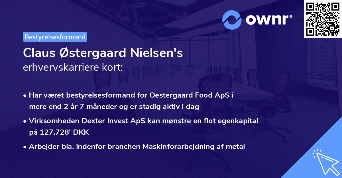 Claus Østergaard Nielsen's erhvervskarriere kort