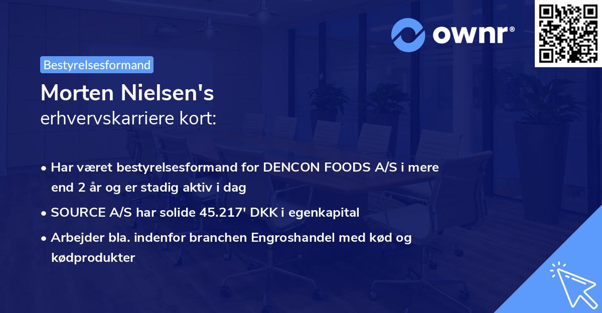 Morten Nielsen's erhvervskarriere kort