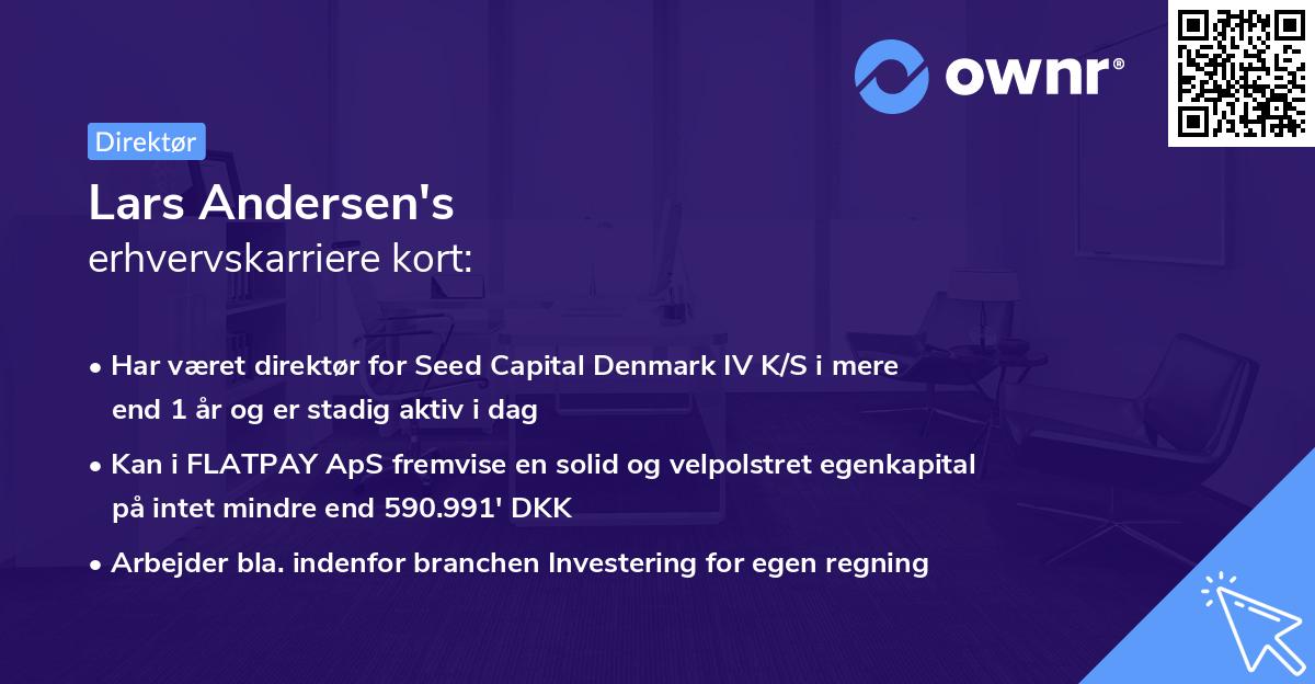 Lars Andersen's erhvervskarriere kort