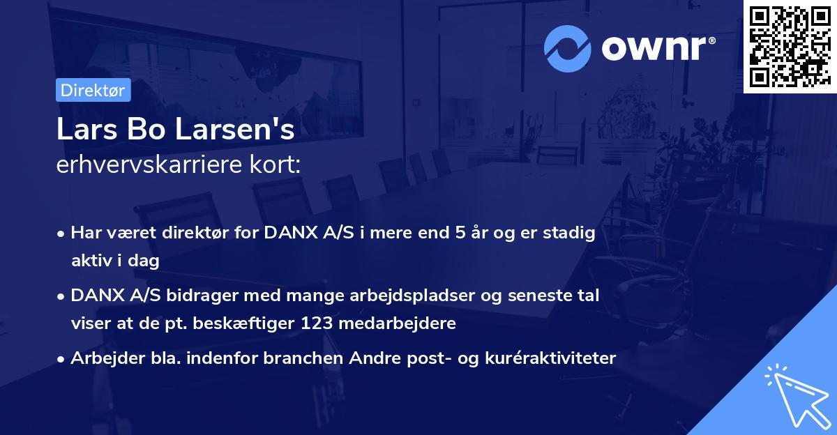 Lars Bo Larsen's erhvervskarriere kort