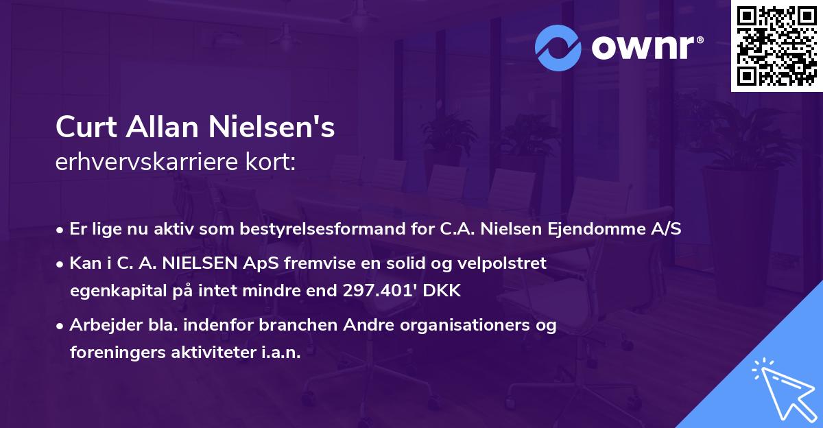 Curt Allan Nielsen's erhvervskarriere kort