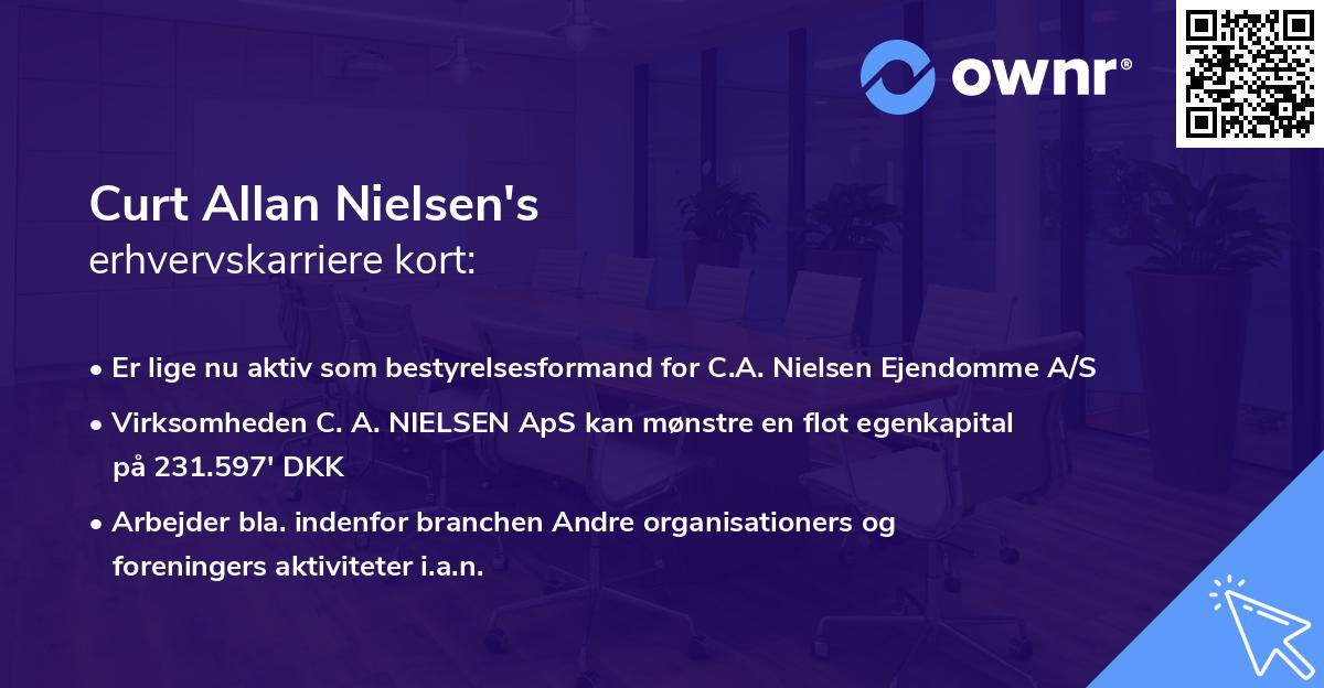 Curt Allan Nielsen's erhvervskarriere kort