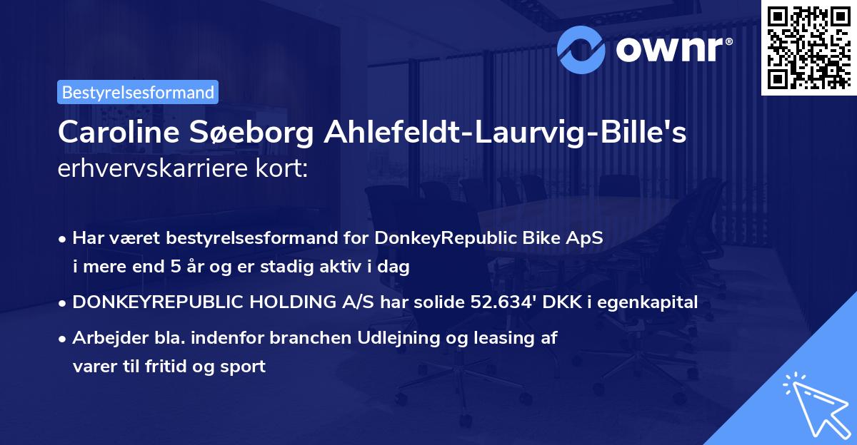 Caroline Søeborg Ahlefeldt-Laurvig-Bille's erhvervskarriere kort