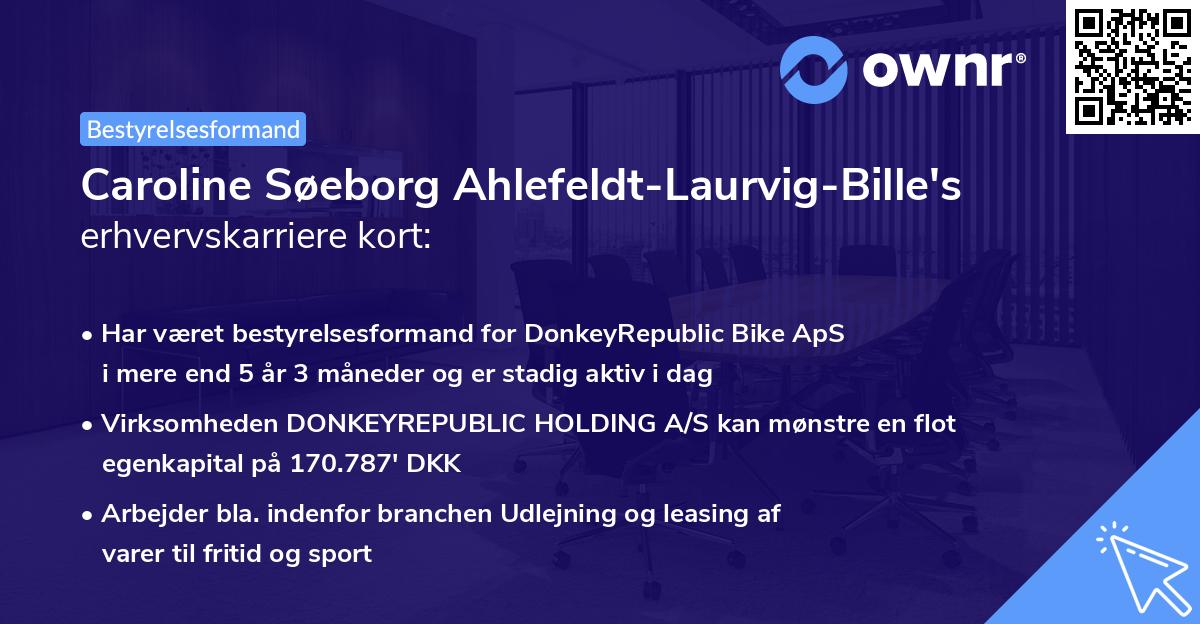 Caroline Søeborg Ahlefeldt-Laurvig-Bille's erhvervskarriere kort