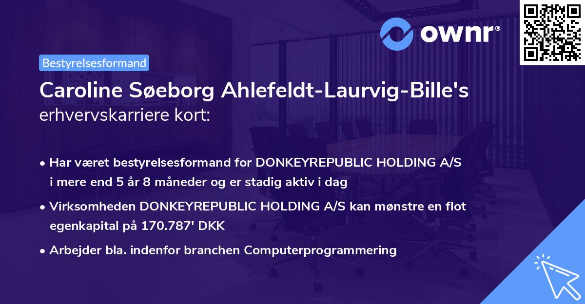 Caroline Søeborg Ahlefeldt-Laurvig-Bille's erhvervskarriere kort