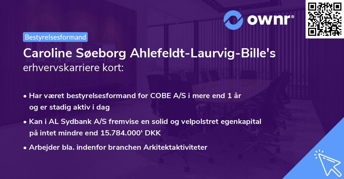 Caroline Søeborg Ahlefeldt-Laurvig-Bille's erhvervskarriere kort