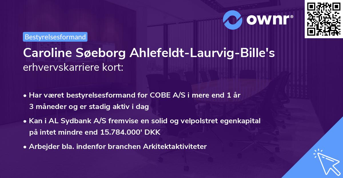 Caroline Søeborg Ahlefeldt-Laurvig-Bille's erhvervskarriere kort