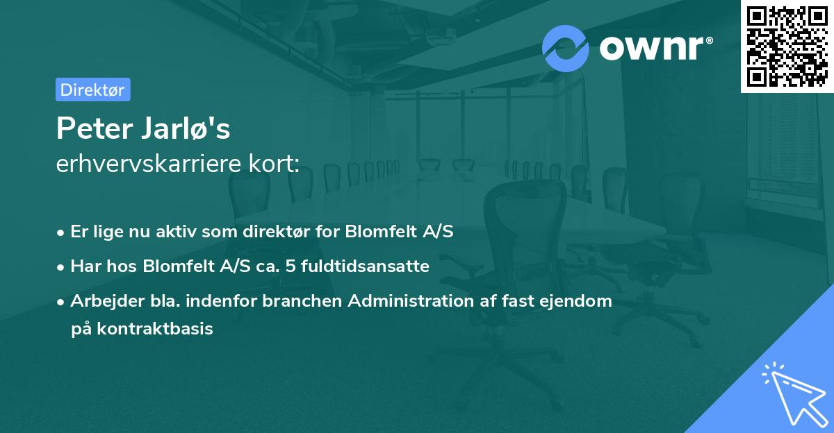Peter Jarlø's erhvervskarriere kort