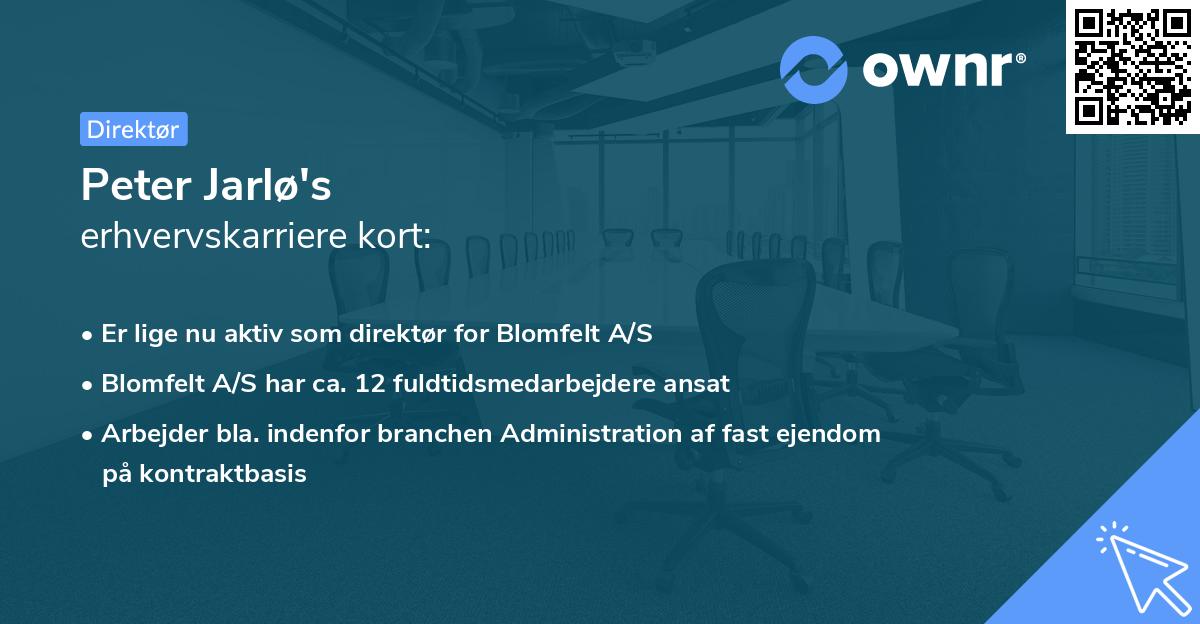 Peter Jarlø's erhvervskarriere kort