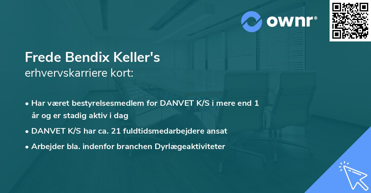Frede Bendix Keller's erhvervskarriere kort